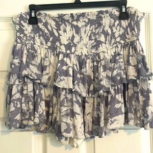 Mustard Seed brand blue and off white skort.  Never worn but tag removed.